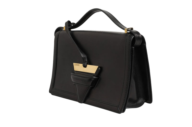 Loewe Barcelona Medium Leather Shoulder Bag - Black
