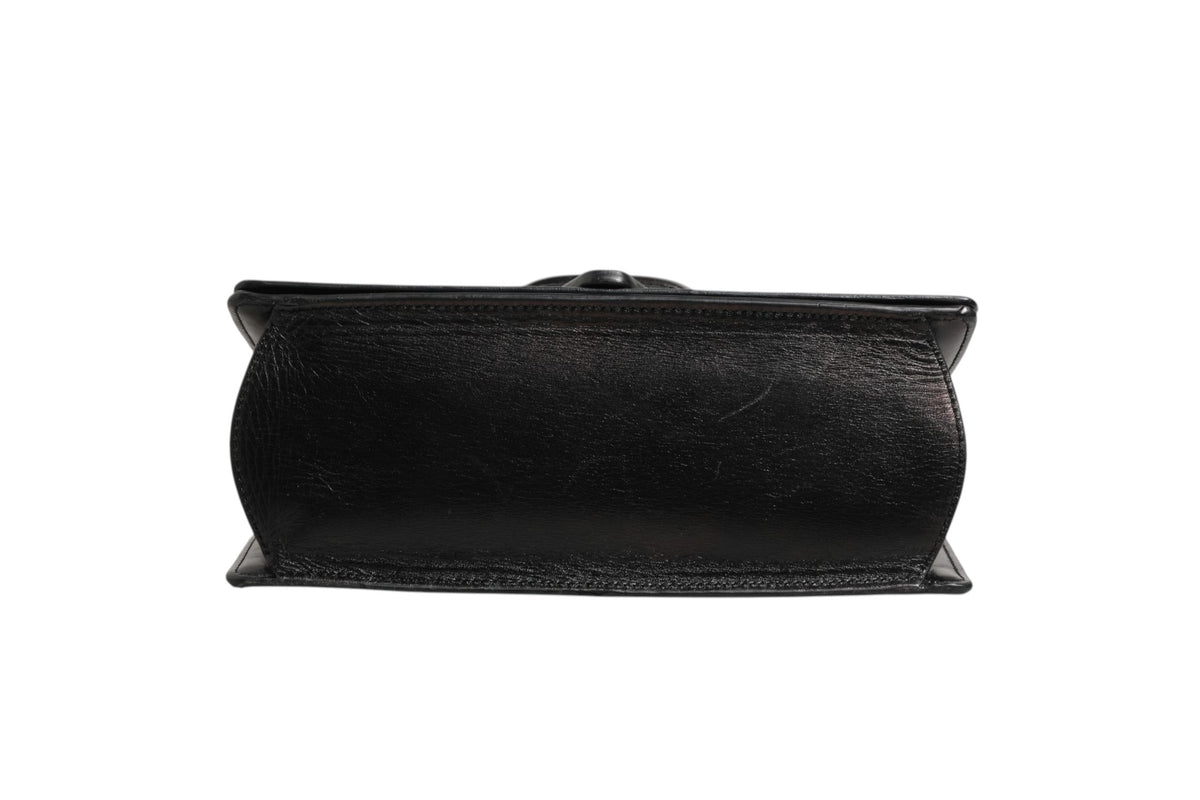 Loewe Barcelona Medium Leather Shoulder Bag - Black