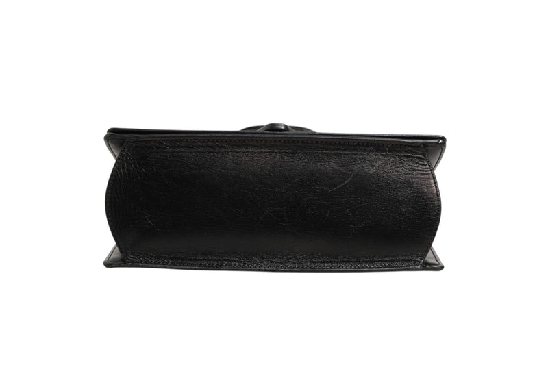 Loewe Barcelona Medium Leather Shoulder Bag - Black