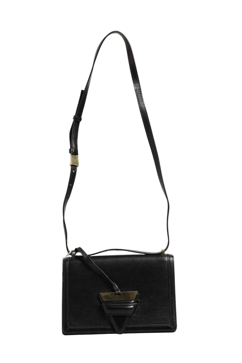Loewe Barcelona Medium Leather Shoulder Bag - Black
