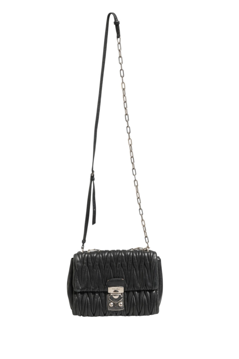 Miu Miu Confidential Matelasse Leather Flap Shoulder Bag