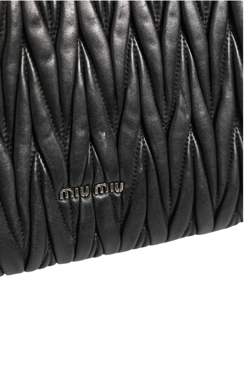 Miu Miu Confidential Matelasse Leather Flap Shoulder Bag
