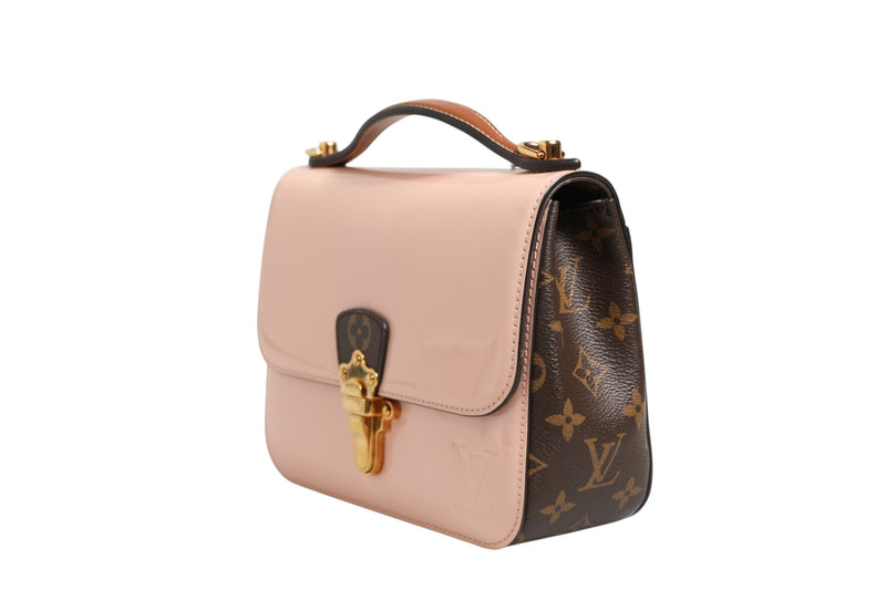 Louis Vuitton Pink Vernis and Monogram Canvas Cherrywood BB Shoulder Bag
