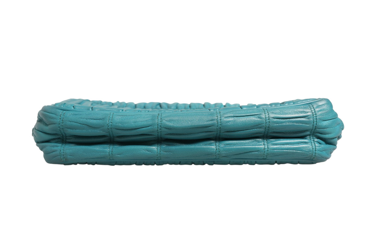 Prada Nappa Gaufre Flap Bag BR4553 - Aquamarine Blue