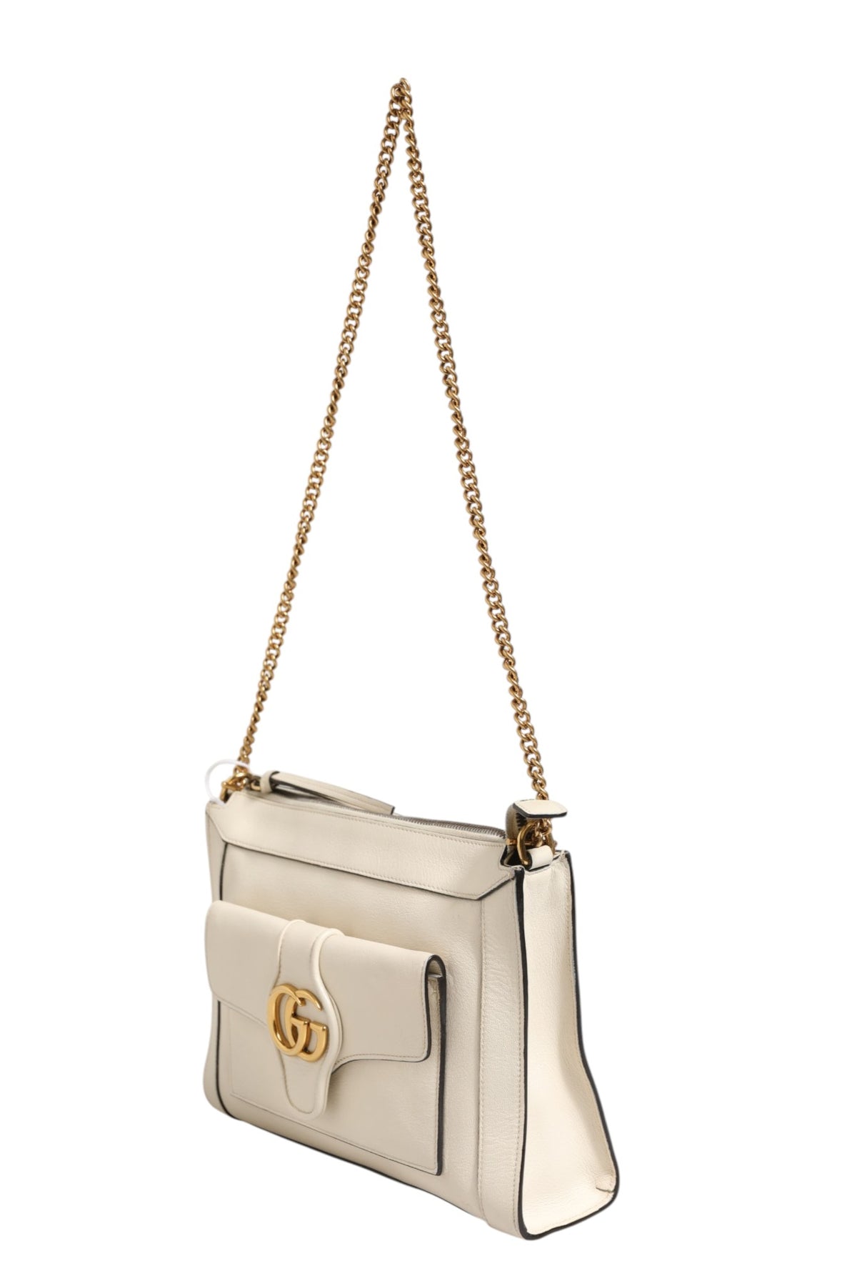 Sac bandoulière Gucci Arli petit modèle en cuir blanc