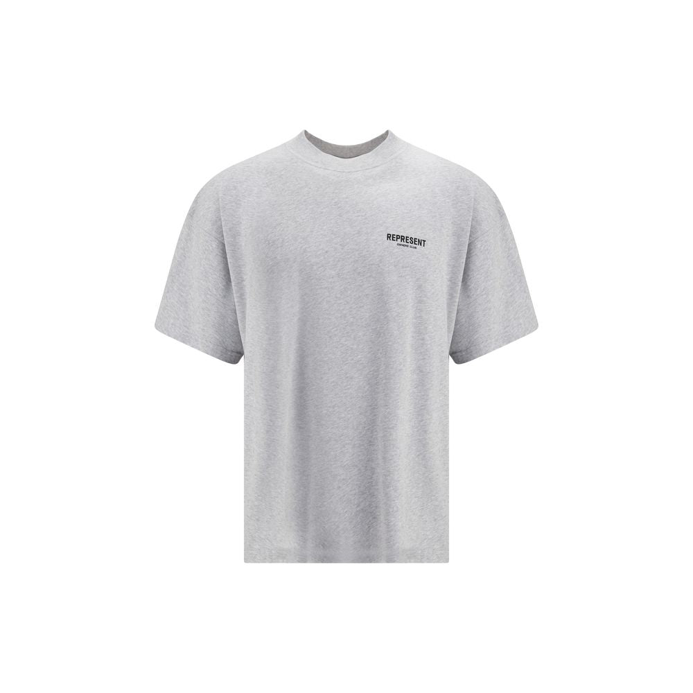 Represent Gray Cotton T-Shirt - Modern Design for Men