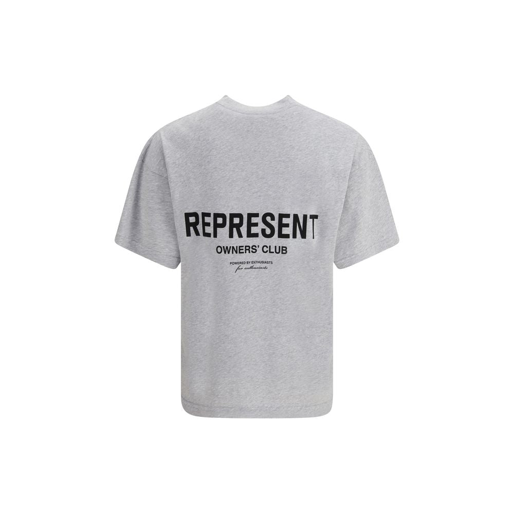 Represent Gray Cotton T-Shirt - Modern Design for Men