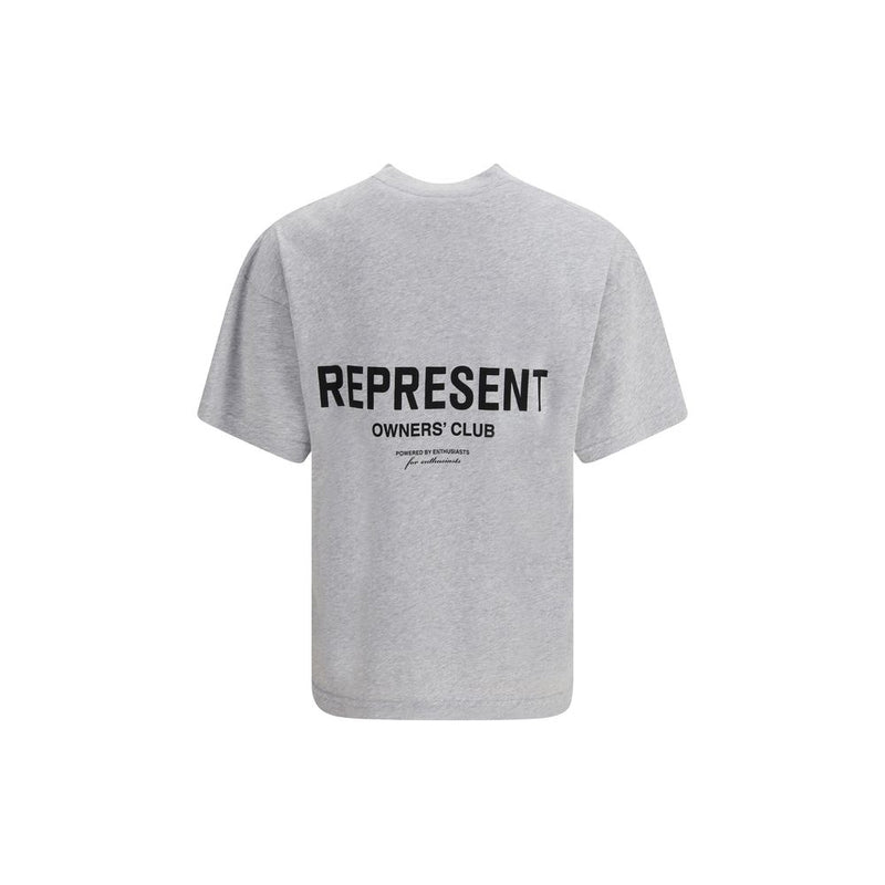 Represent Gray Cotton T-Shirt - Modern Design for Men