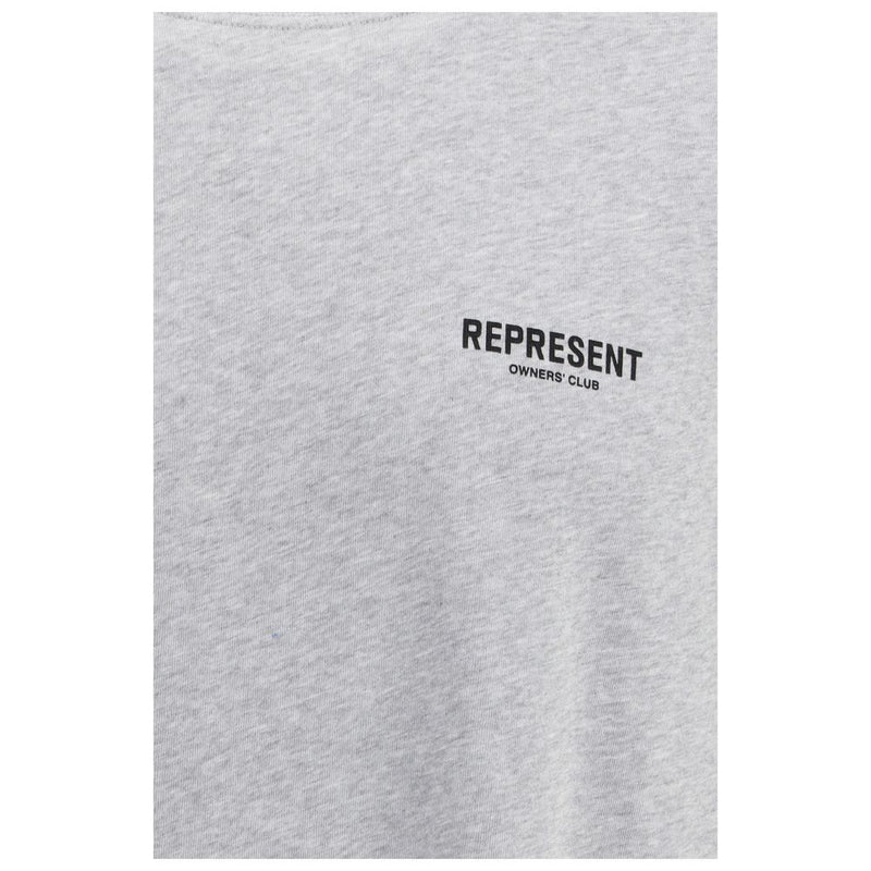 Represent Gray Cotton T-Shirt - Modern Design for Men