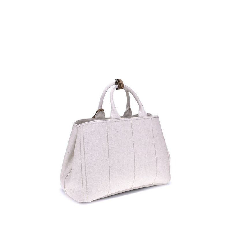 Prada Beige Cotton Shoulder Bag