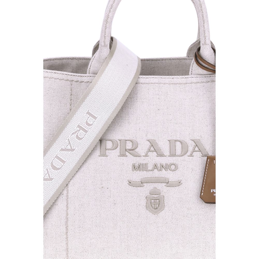 Sac bandoulière Prada en coton beige