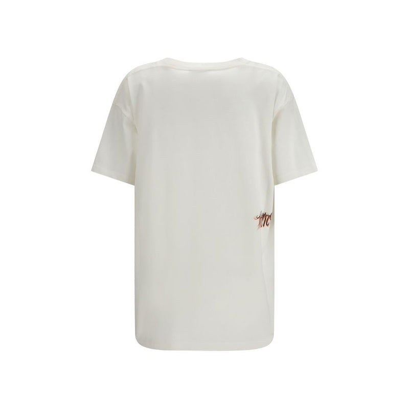 The Attico White Cotton Oversized Graphic Logo T-Shirt