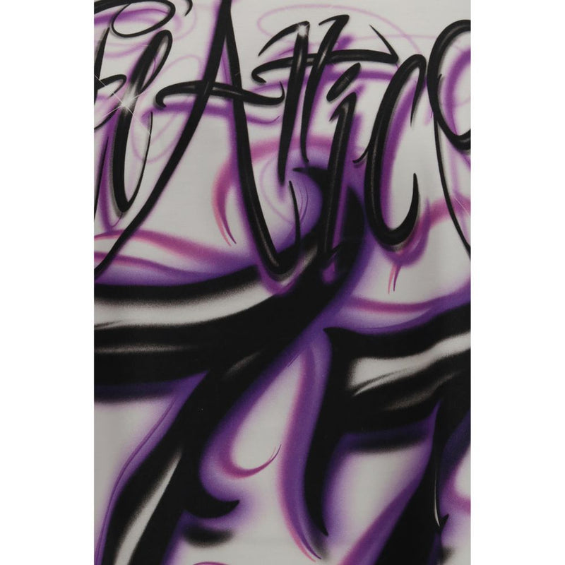 The Attico White Cotton Oversized Graphic Logo T-Shirt