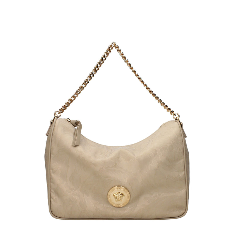 Versace Beige Fabric Handbag - Elegant and Versatile