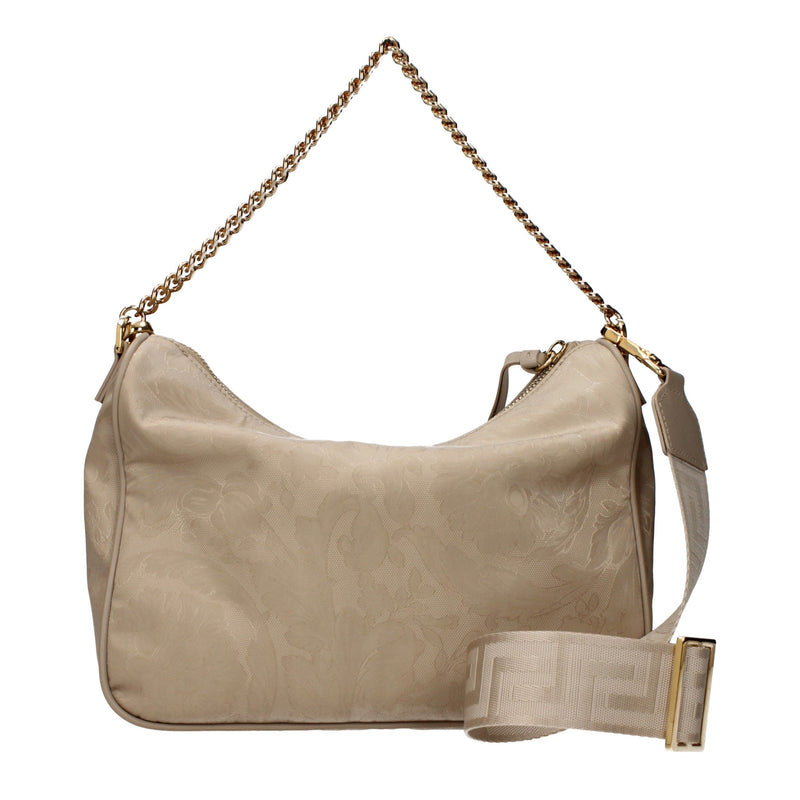 Versace Beige Fabric Handbag - Elegant and Versatile