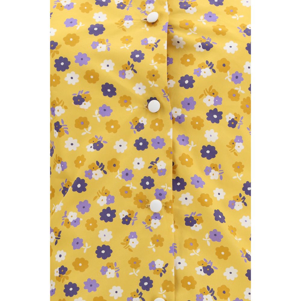 Miu Miu Bicolor Cotton Casual Dress - Floral Midi Style