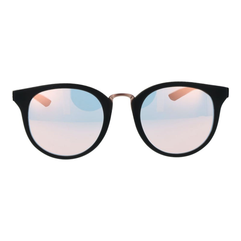 Nike Black TR90 Sunglasses - Unisex Round Mirrored Lenses