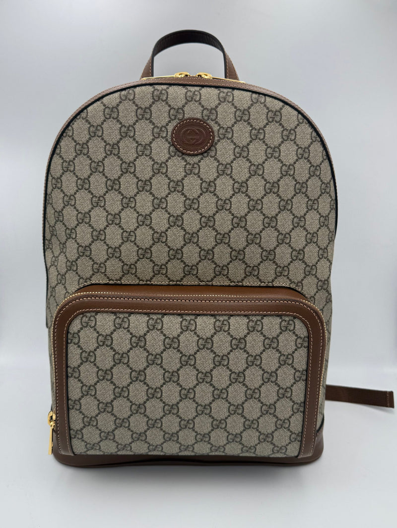 Gucci GG Supreme and Leather Backpack - Timeless Luxury