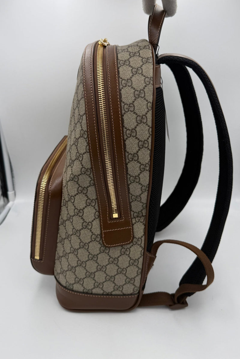 Gucci GG Supreme and Leather Backpack - Timeless Luxury