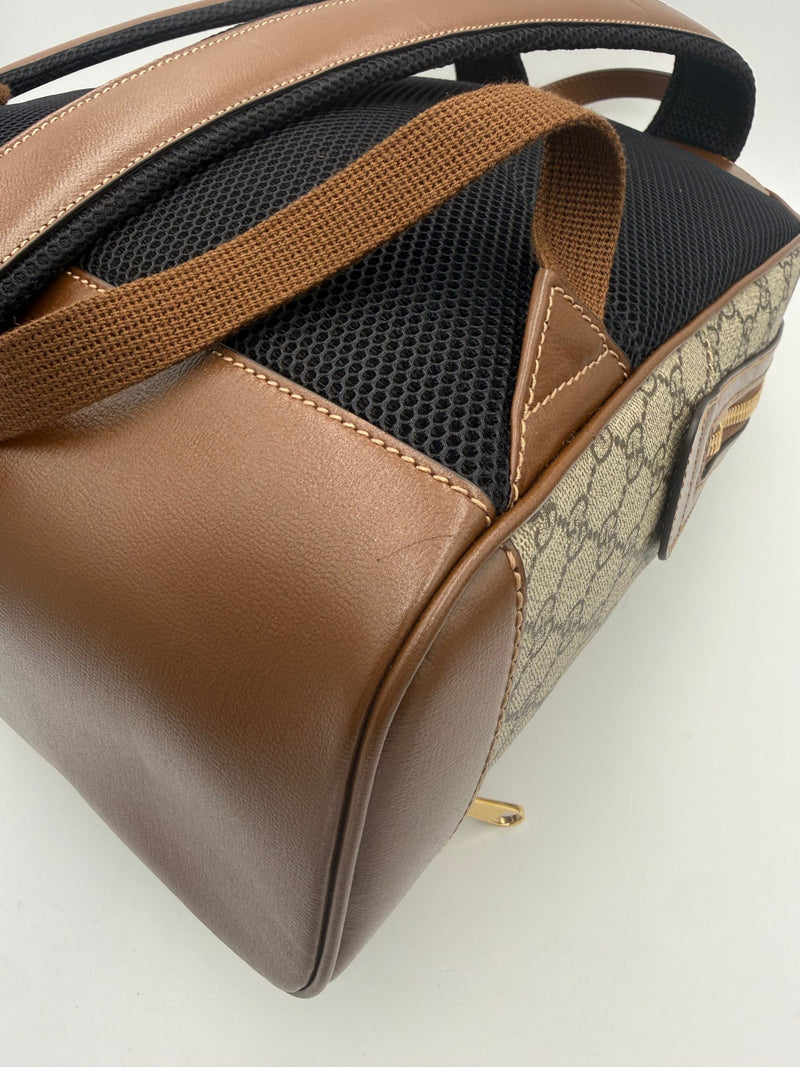Gucci GG Supreme and Leather Backpack - Timeless Luxury