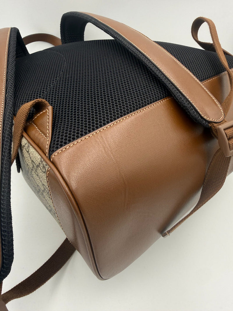Gucci GG Supreme and Leather Backpack - Timeless Luxury