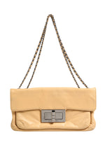 Chanel Beige Lambskin Giant Reissue Mademoiselle Lock Flap Bag