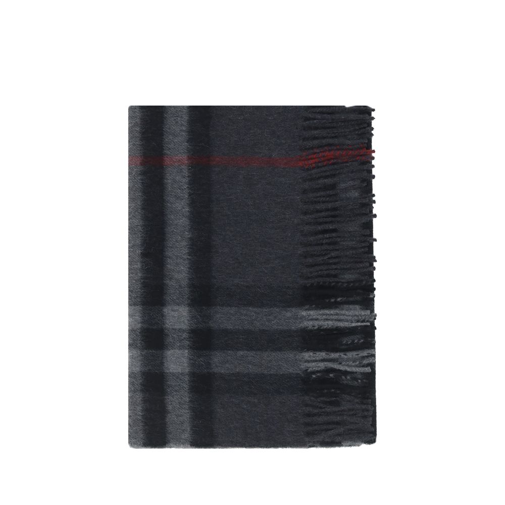 Burberry Gray Cashmere Scarf - Iconic Archivio Check Design