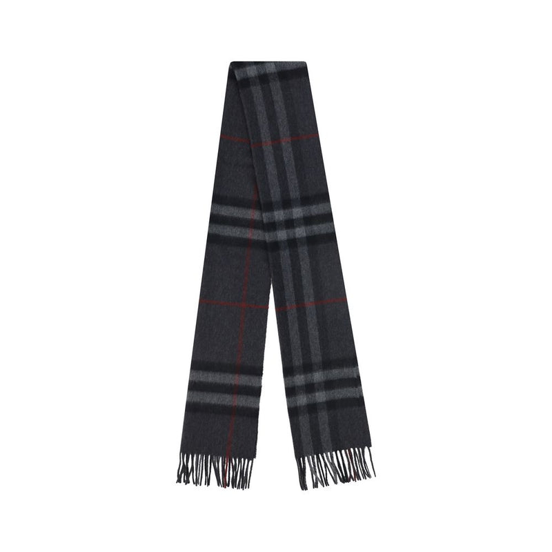 Burberry Gray Cashmere Scarf - Iconic Archivio Check Design