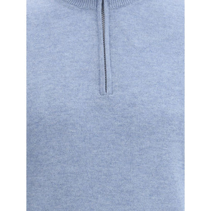 Brunello Cucinelli Blue Cashmere Sweater