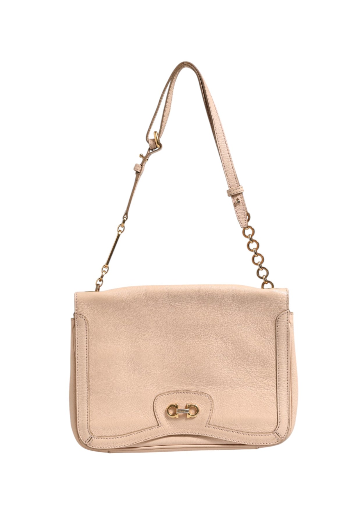 Salvatore Ferragamo Gancini Shoulder Bag en Rose Poudré