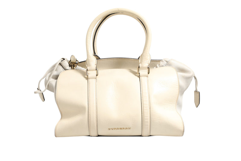 Burberry Chalk White Large Leather Tote Bag