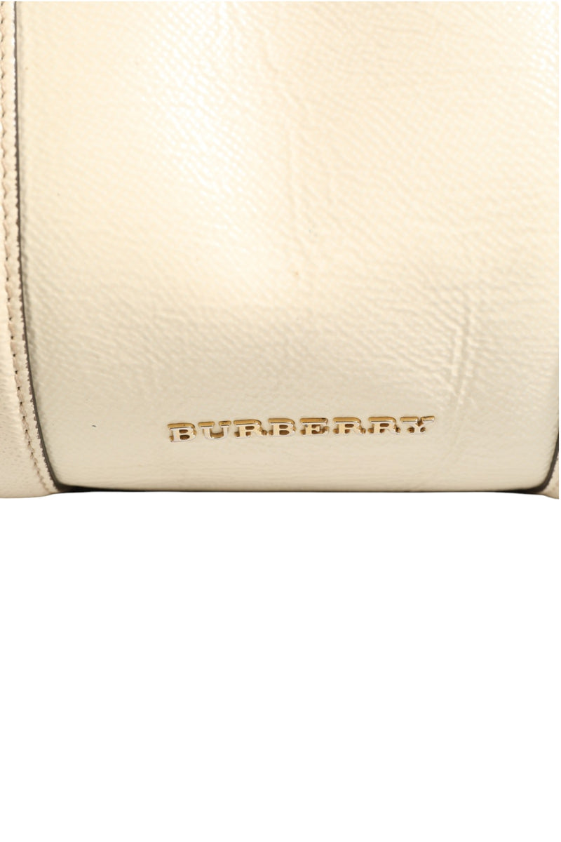 Burberry Chalk White Large Leather Tote Bag