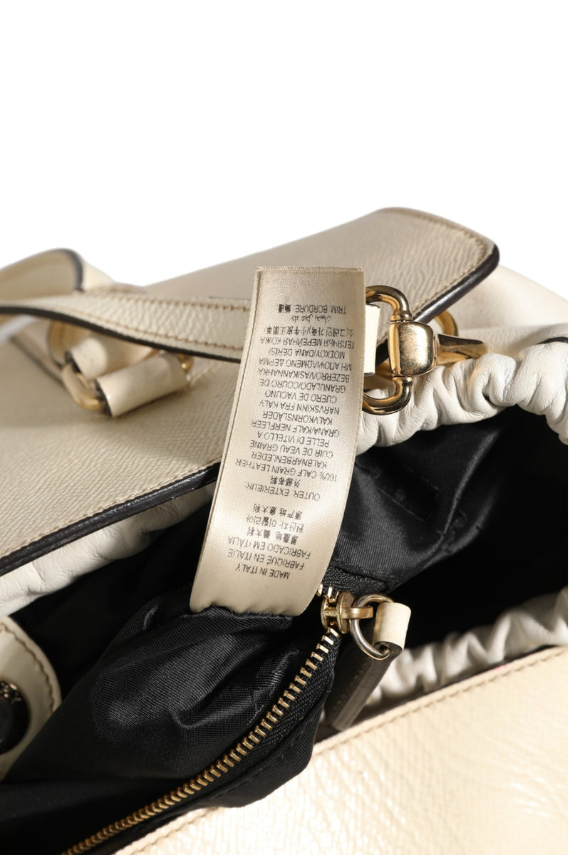 Burberry Chalk White Large Leather Tote Bag