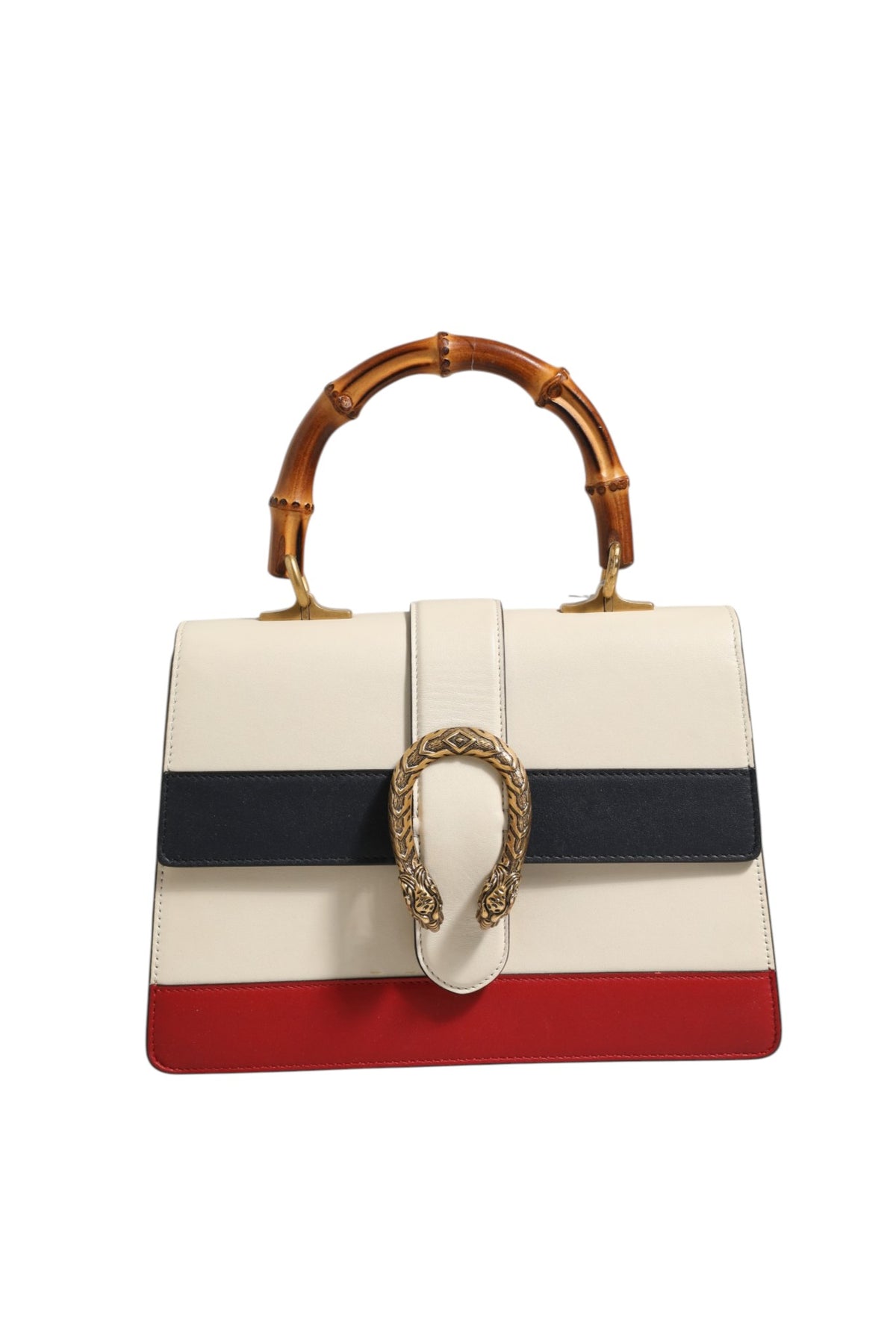Gucci Dionysus Bamboo Top Handle Bag in Colorblock Leather