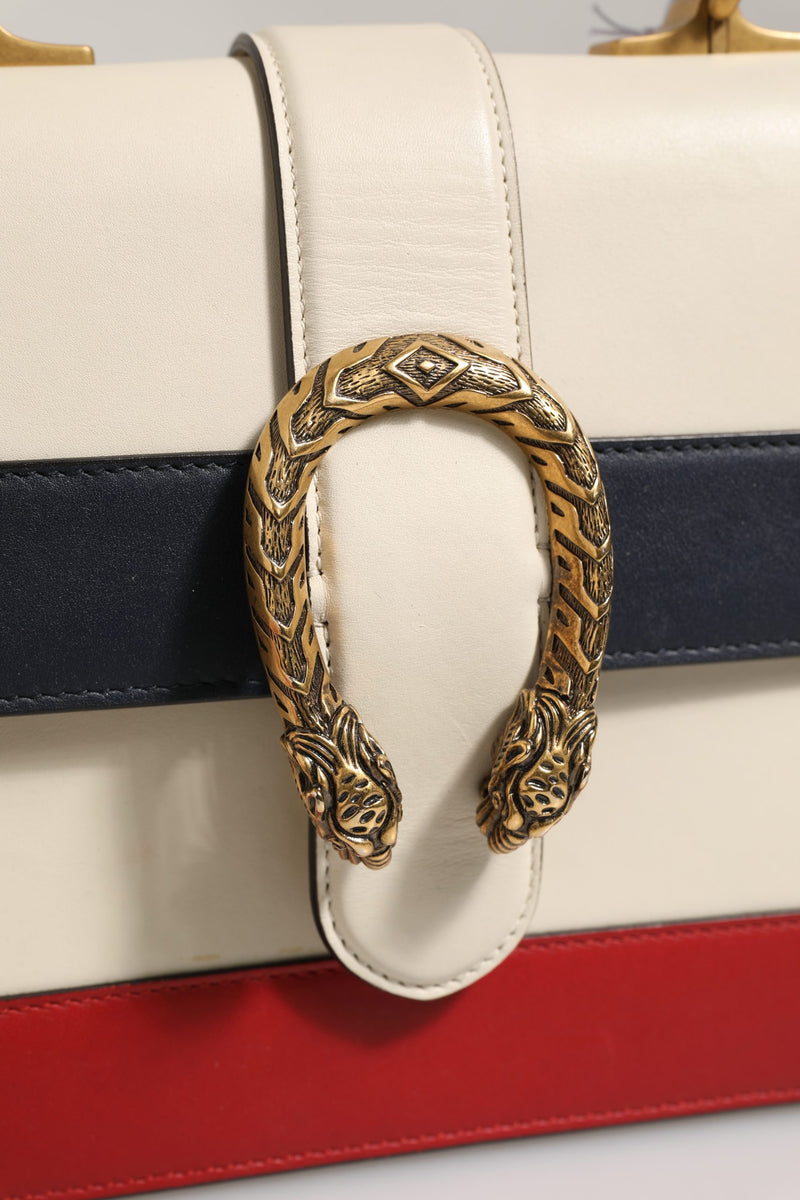 Gucci Dionysus Bamboo Top Handle Bag in Colorblock Leather