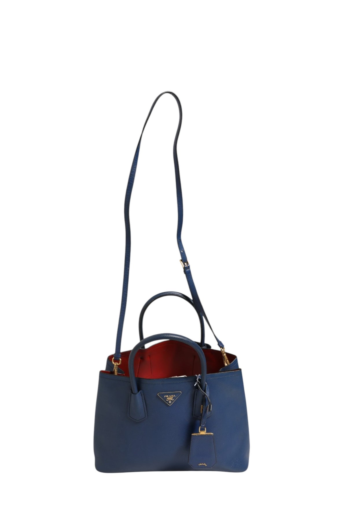 Prada Blue Saffiano Leather 2way Bag - Stylish and Versatile