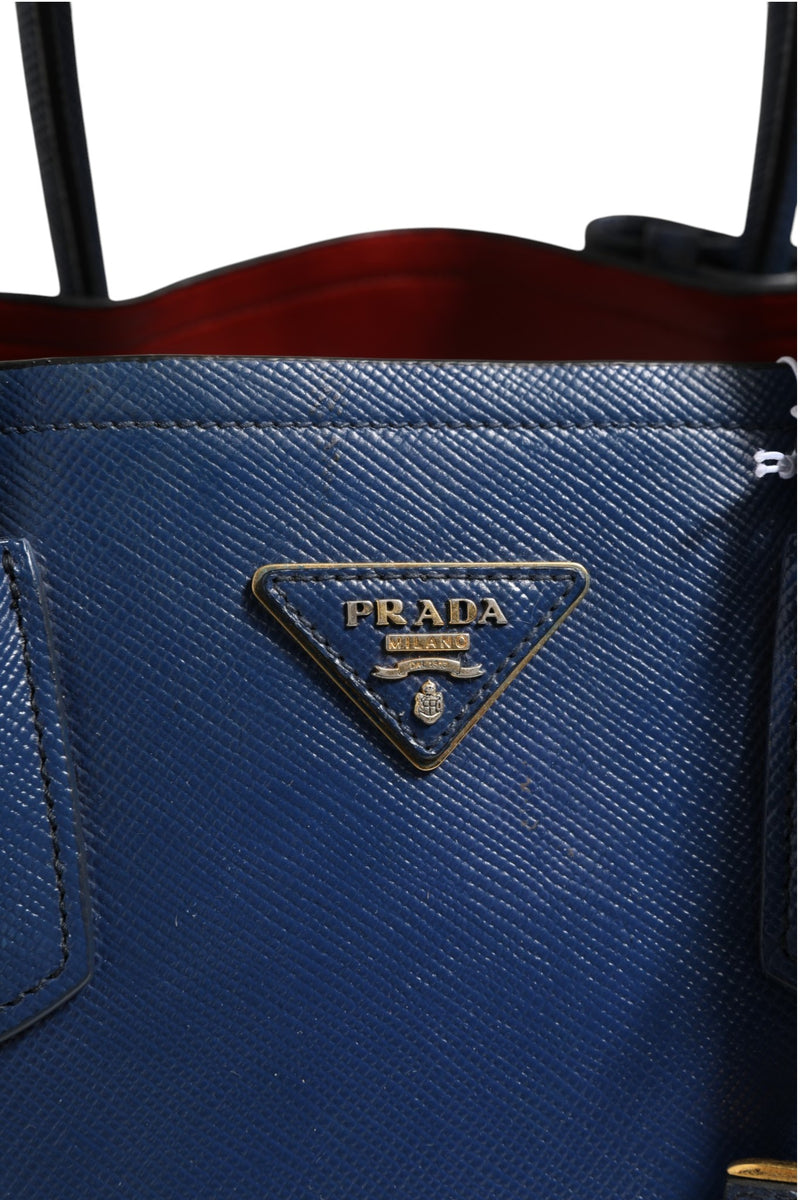 Prada Blue Saffiano Leather 2way Bag - Stylish and Versatile