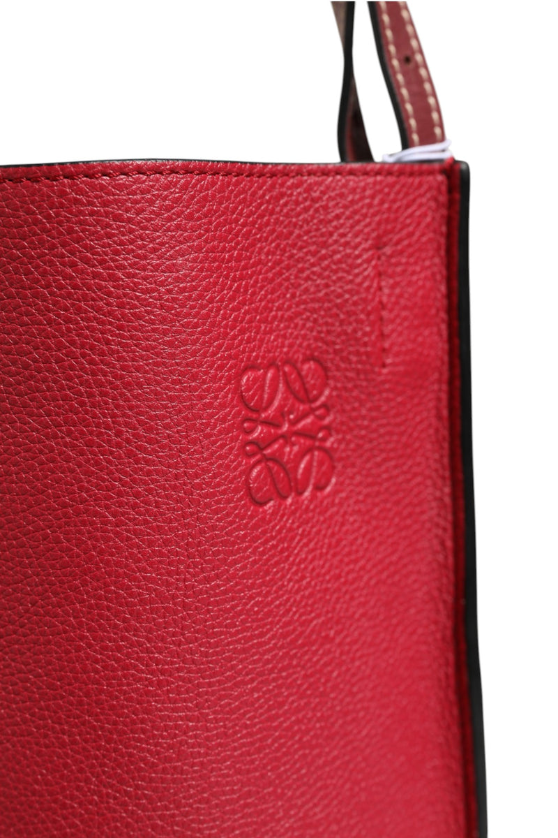 Loewe Gate Raspberry & Wine Leather Bucket Bag