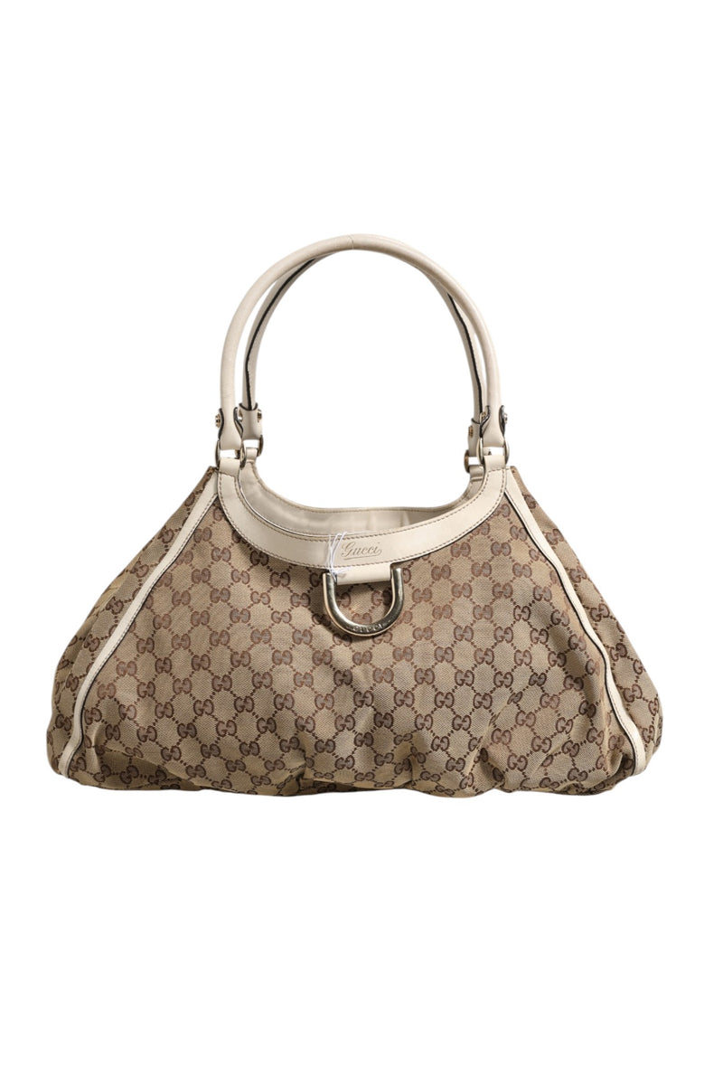 Gucci Canvas Abbey D Ring Shoulder Bag - Élégance intemporelle