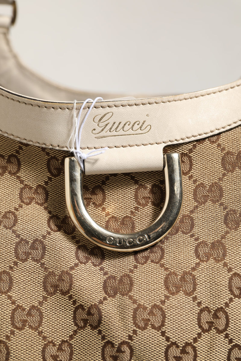 Gucci Canvas Abbey D Ring Shoulder Bag - Élégance intemporelle