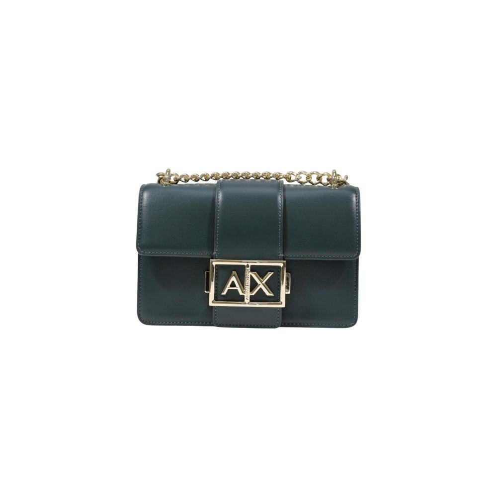 Armani Exchange Green Polyester Handbag - Modern Elegance