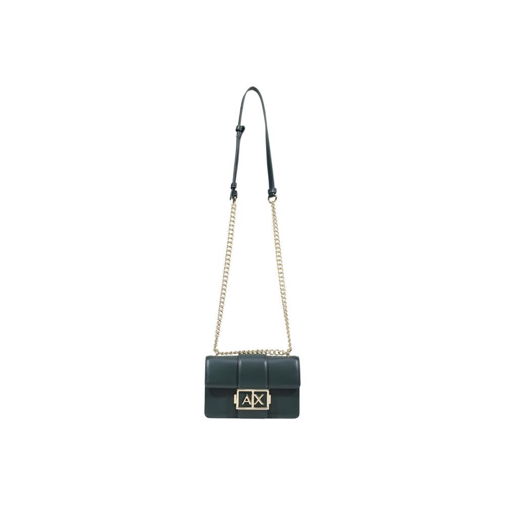 Armani Exchange Green Polyester Handbag - Modern Elegance