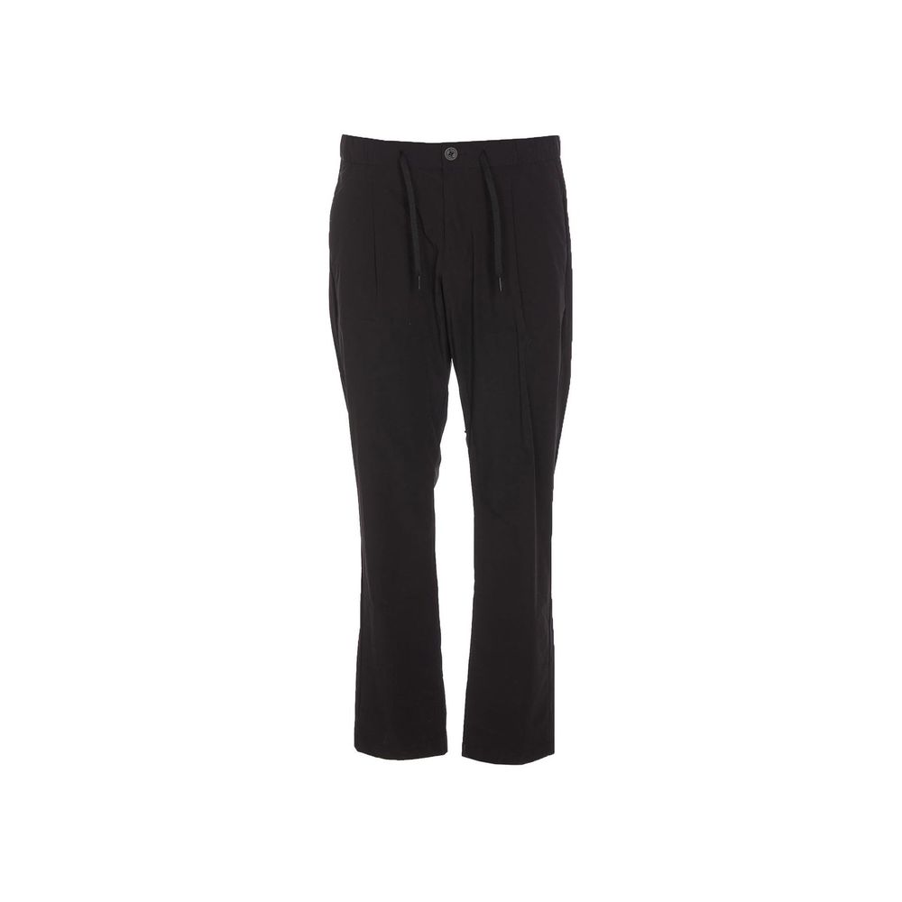 Herno Black Elastane Athletic Pants for Men