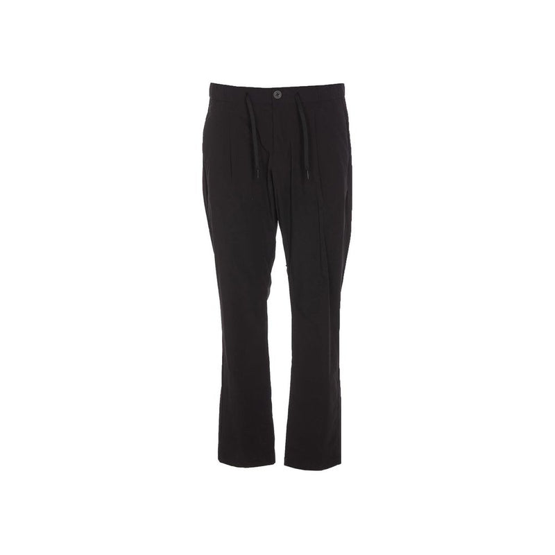 Herno Black Elastane Athletic Pants for Men