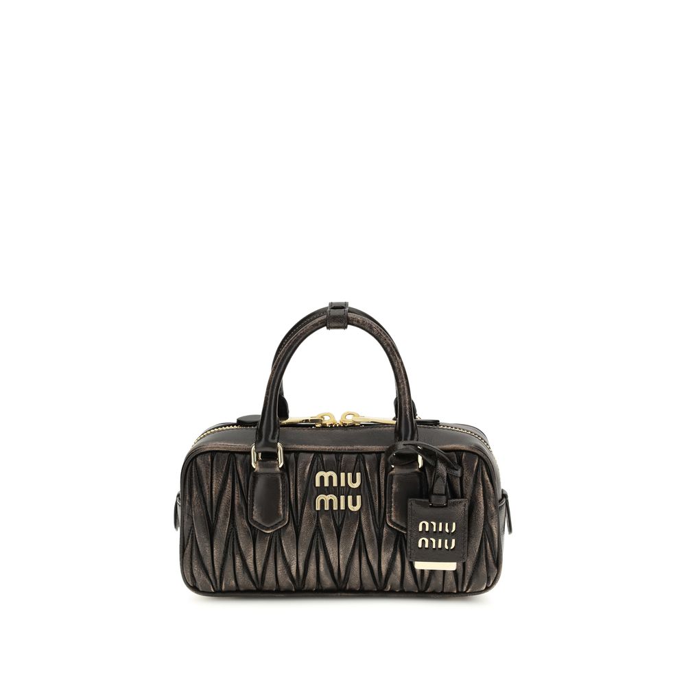 Sac à main Miu Miu Aries en agneau marron Ovis Avis Aries
