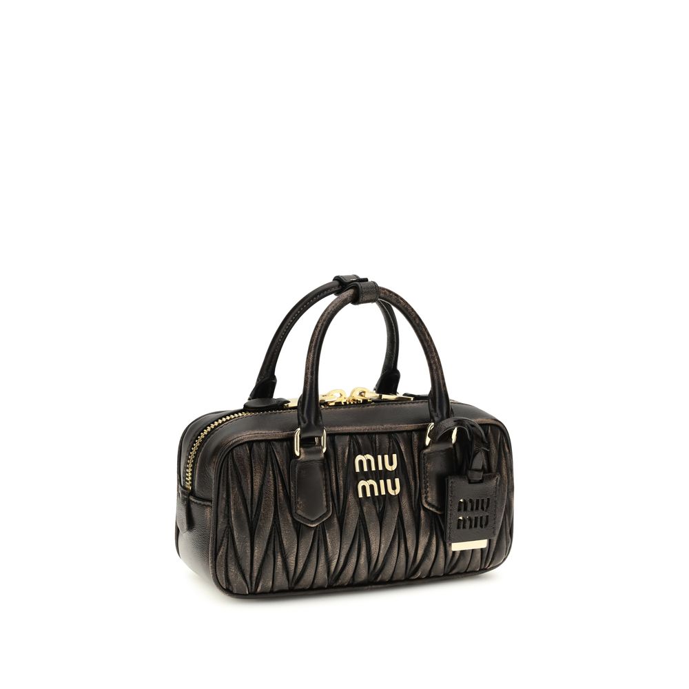Sac à main Miu Miu Aries en agneau marron Ovis Avis Aries