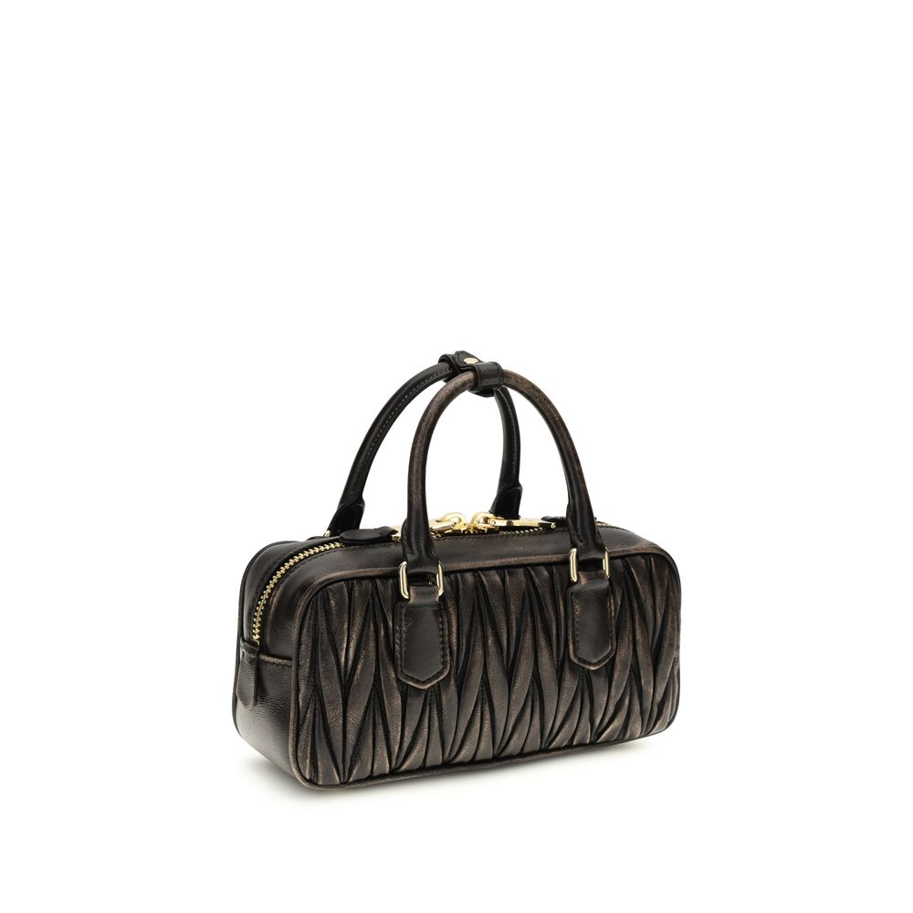 Sac à main Miu Miu Aries en agneau marron Ovis Avis Aries