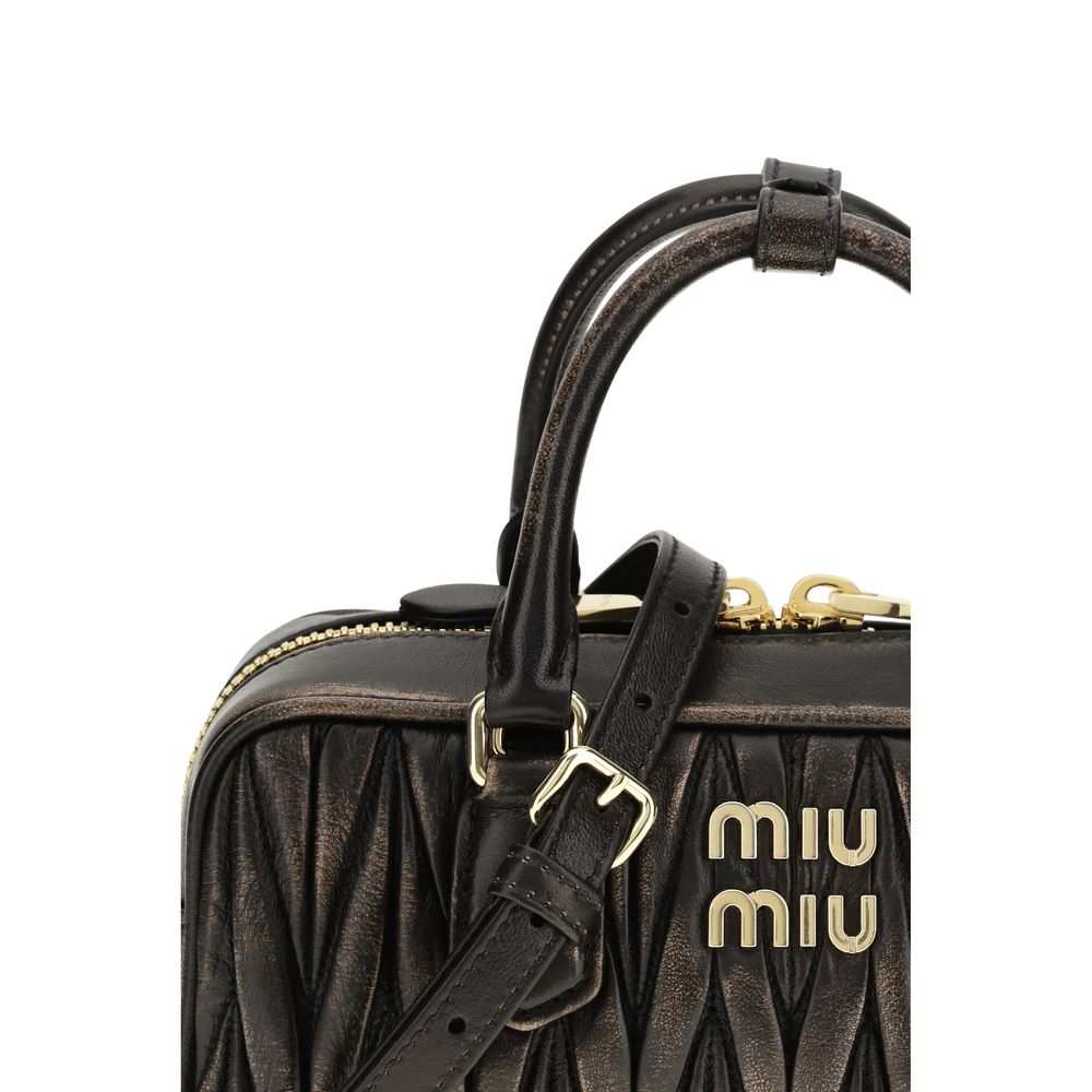 Sac à main Miu Miu Aries en agneau marron Ovis Avis Aries