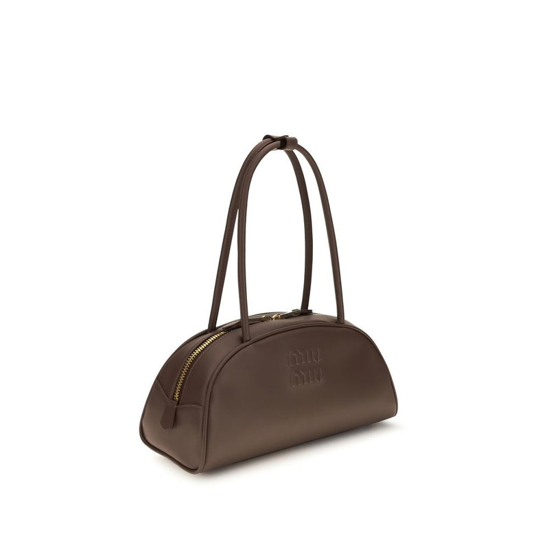 Miu Miu Brown Calf Leather Bos Taurus Handbag