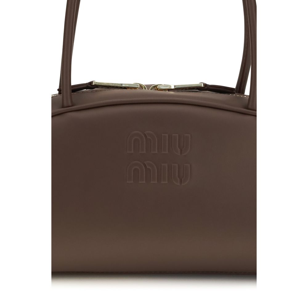 Miu Miu Brown Calf Leather Bos Taurus Handbag